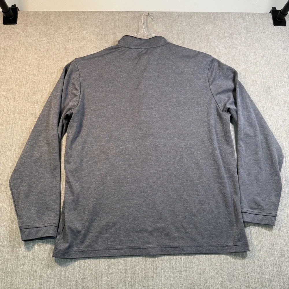 Adidas Golf Men's Size Large Gray Black Quarter Zip Pullover Long Sleeve Jacket